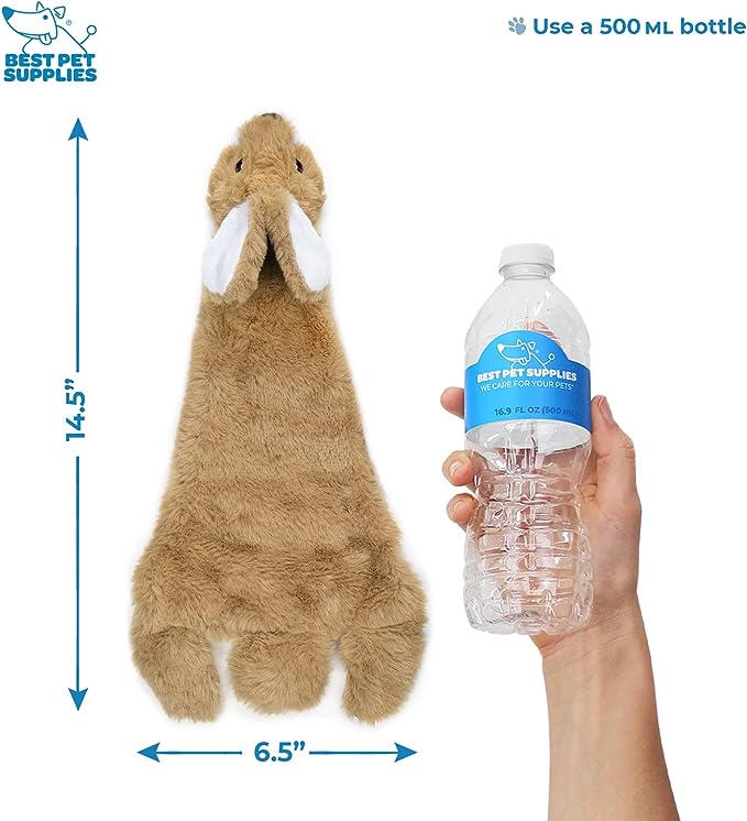 Best Pet Supplies 2-in-1 Stuffless Squeaky Dog Toys with Soft, Durable Fabric