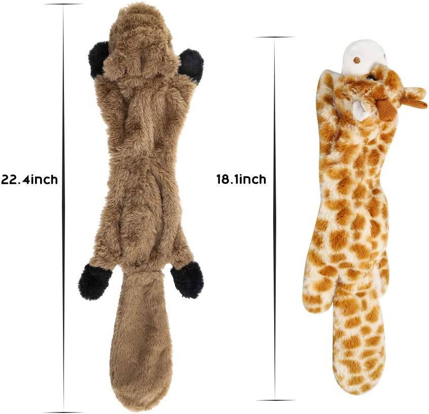 Nocciola 5 pcs Crinkle Dog Squeaky Toys with Double Layer Reinforced Fabric - Mongrel Mania