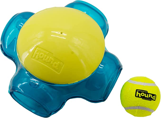 Outward Hound Tennis Maze Craze Interactive Squeaky Dog Toy - Mongrel Mania