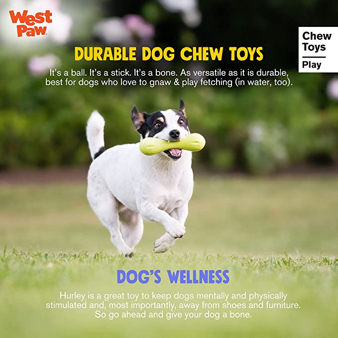 West Paw Zogoflex Hurley Dog Bone Chew Toy – Floatable Pet Toys for Aggressive Chewers - Mongrel Mania