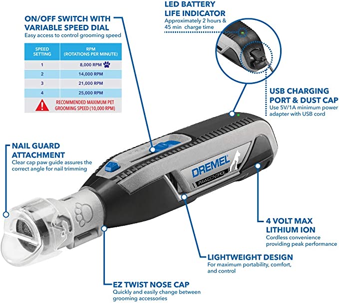 Dremel PawControl Dog Nail Grinder and Trimmer