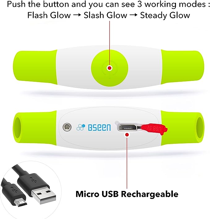 Led Dog Collar, BSEEN USB Rechargeable Flash Dog Necklace Light x1