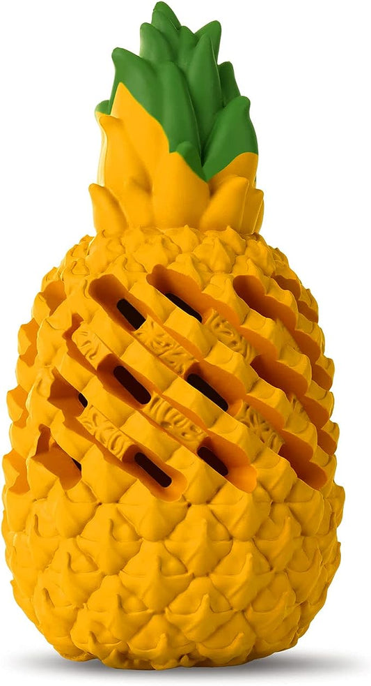 LPHSNR Pineapple Dog Toy for Heavy Chewers- Indestructible, Treat Dispensing (mini-XL)