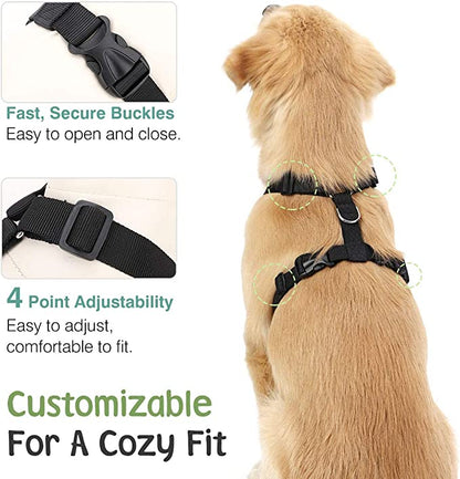 VavoPaw Dog Vehicle Safety Vest Harness: Soft Padded Mesh