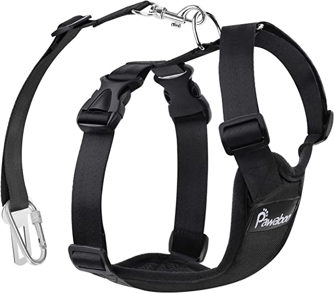 Pawaboo Dog Safety Vest Harness, Pet Car Harness