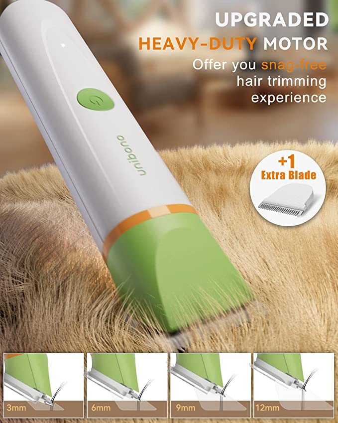 unibono Dog Grooming Clippers Kit with Nail Grinder: All-in-One