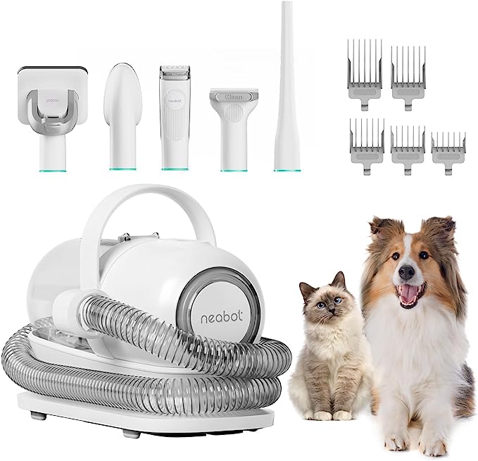 Neakasa Pro Pet Grooming Kit & Vacuum Suction 99% Pet Hair, Professional Grooming Clippers