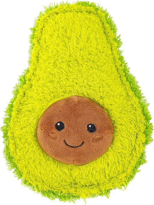 Giftable World 7 Inch Plush Pet Toy Smiling Avocado with Squeaker