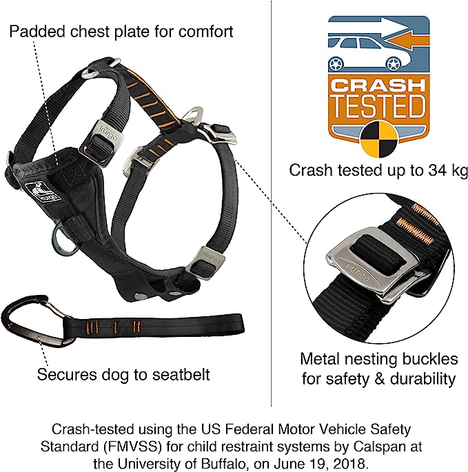 Kurgo Dog Car Harness: Certified Crash Tested by Kurgo