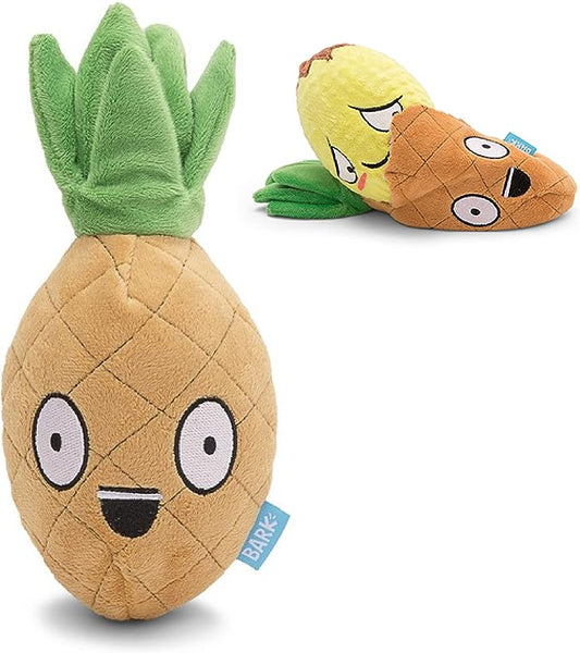 Barkbox 2 in 1 Interactive Plush Dog Toy - Rip and Reveal Dog Toy- Penny the Pineapple- SMALL