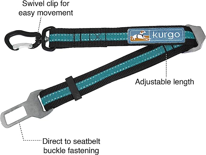 Kurgo Direct to Seatbelt Swivel Tether for Dogs