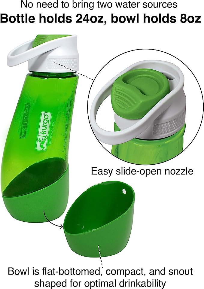 Kurgo Gourd 2 in 1 Dog Travel Water Bottle