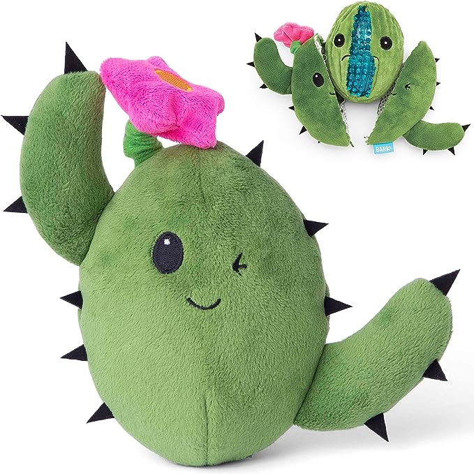 Barkbox 2 in 1 - Rip and Reveal- Squeaky Dog Toys | Consuela The Cactus (Small and Large)