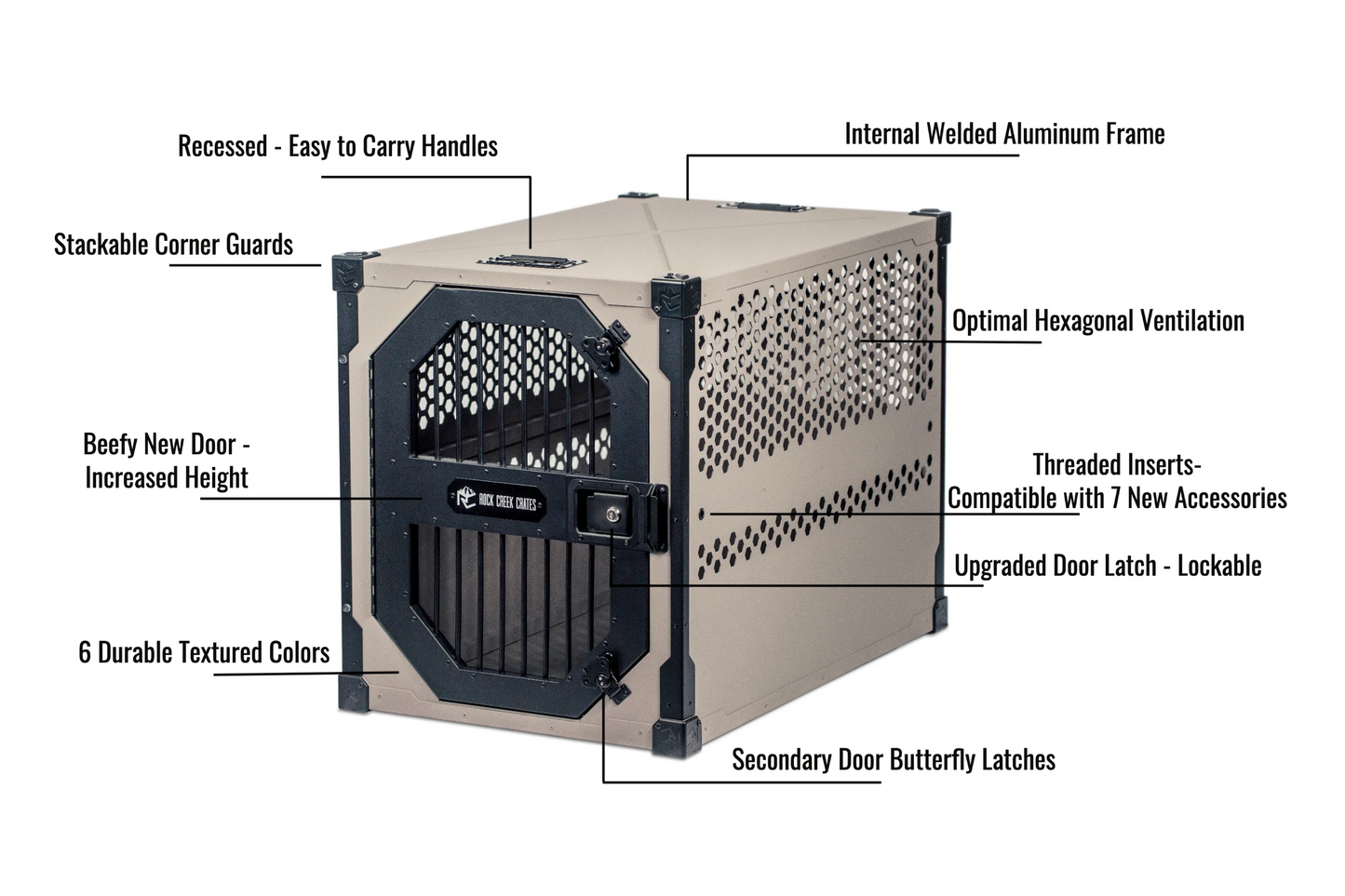 **Rock Creek Aluminum Dog Crate- CPS crash test certified