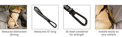 Kurgo Dog seat belt Pet Safety Tether with Carabiner