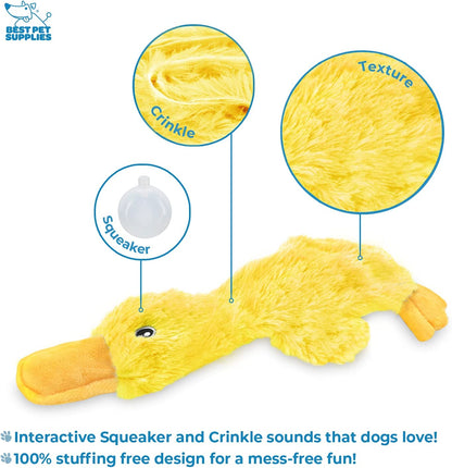 Best Pet Supplies Crinkle Dog Toy- DUCK - Mongrel Mania