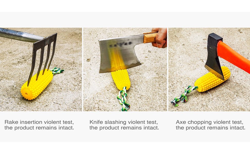 Chew Corn Stick Toy- Dog Chew Toys for Aggressive Chewers, Indestructible Tough Durable Squeaky Interactive Dog Toys, Puppy Teeth - Mongrel Mania