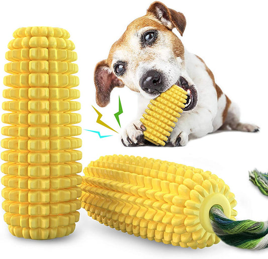 Chew Corn Stick Toy- Dog Chew Toys for Aggressive Chewers, Indestructible Tough Durable Squeaky Interactive Dog Toys, Puppy Teeth - Mongrel Mania