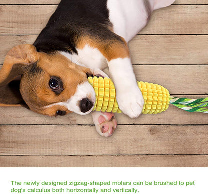 Chew Corn Stick Toy- Dog Chew Toys for Aggressive Chewers, Indestructible Tough Durable Squeaky Interactive Dog Toys, Puppy Teeth - Mongrel Mania