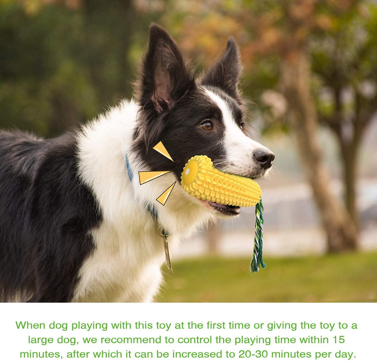 Chew Corn Stick Toy- Dog Chew Toys for Aggressive Chewers, Indestructible Tough Durable Squeaky Interactive Dog Toys, Puppy Teeth - Mongrel Mania
