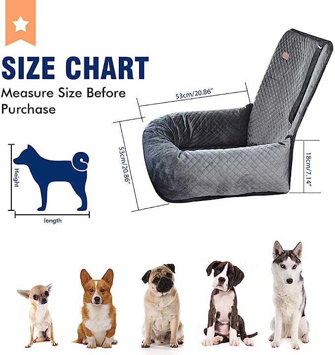 Dog Car Seat Pet Booster: 35 lbs and under - Mongrel Mania