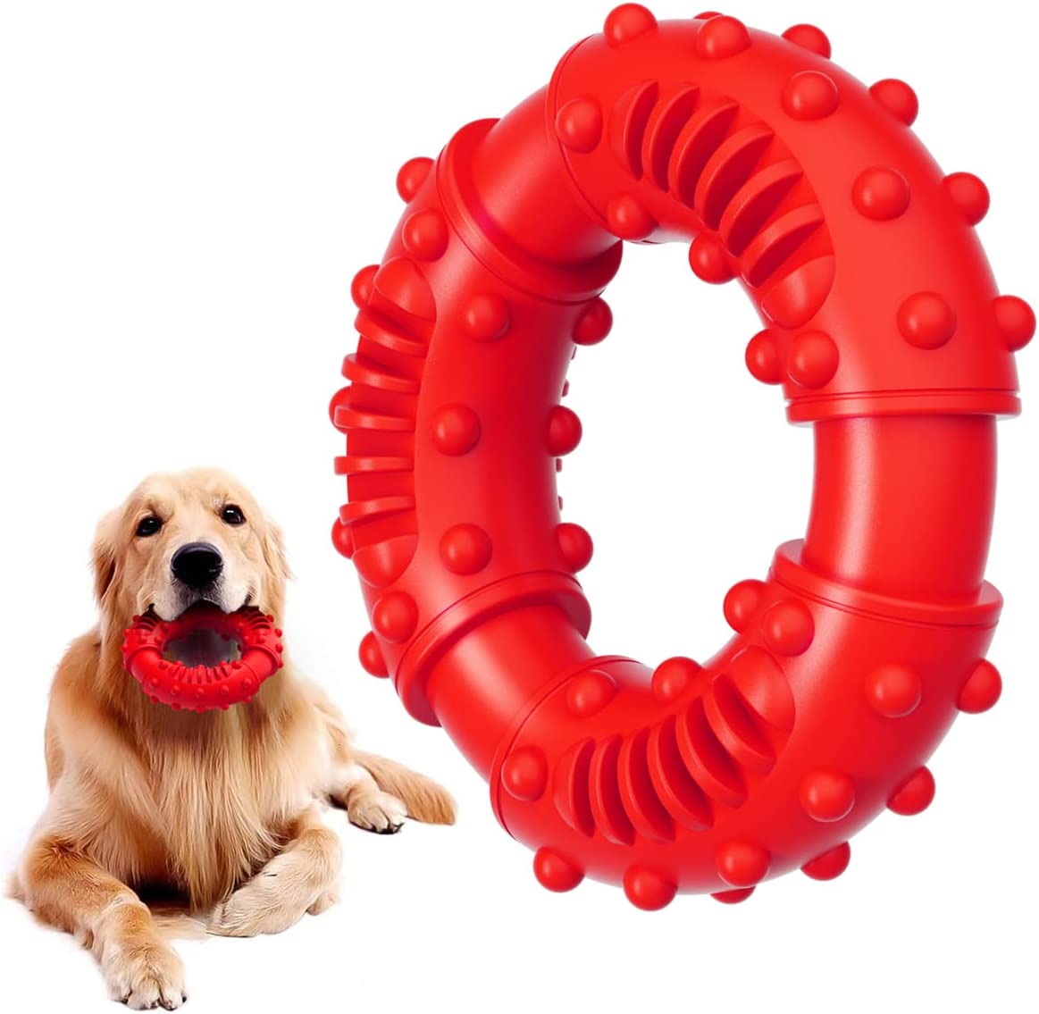 Feeko Dog Chew Toys for Aggressive Chewers, Non-Toxic Natural Rubber Indestructible Dog Toys - Mongrel Mania