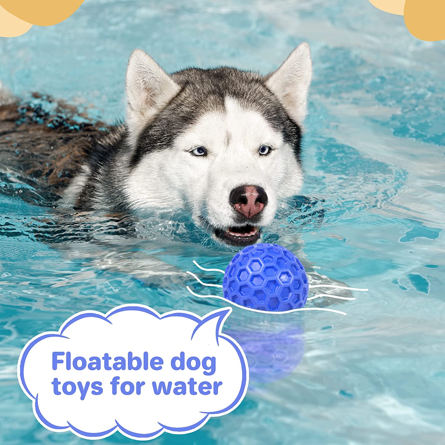 Floating Indestructible Squeaky Dog Balls - Mongrel Mania