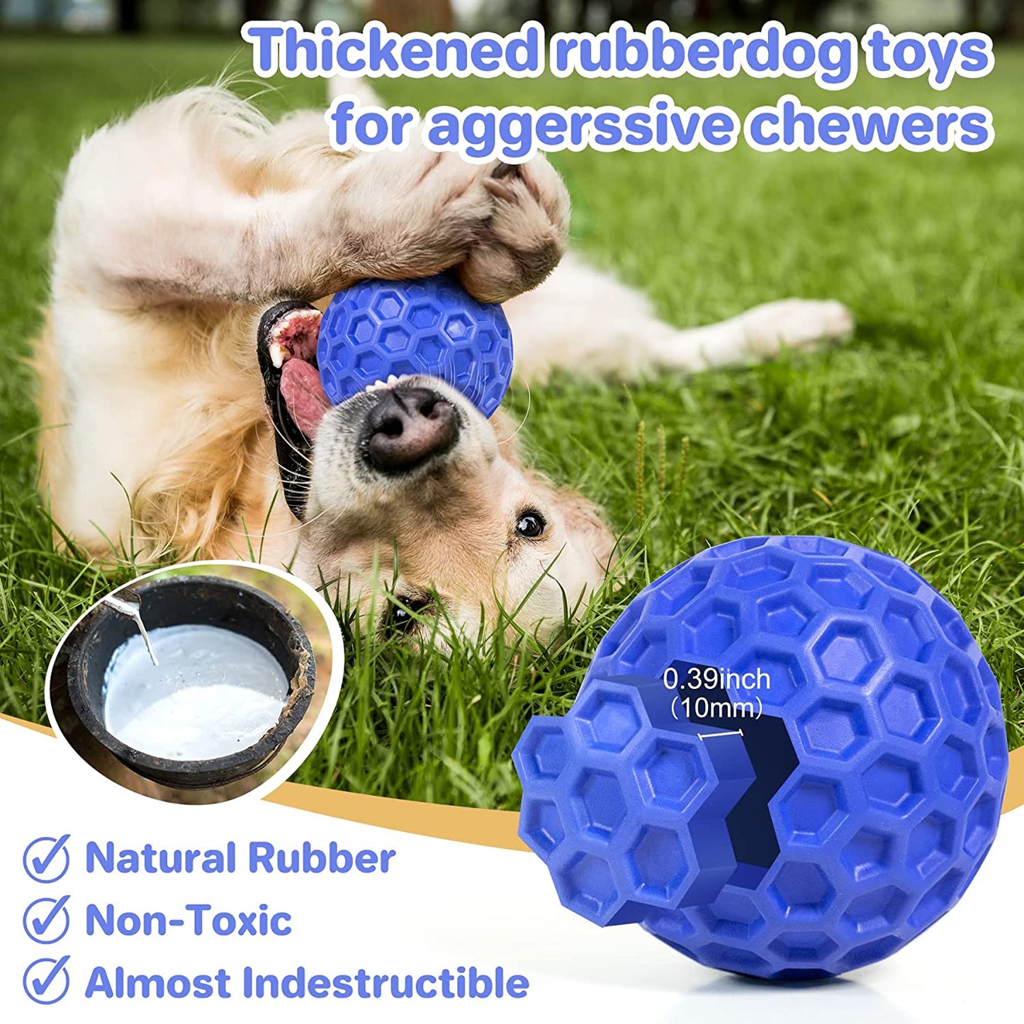 Floating Indestructible Squeaky Dog Balls - Mongrel Mania