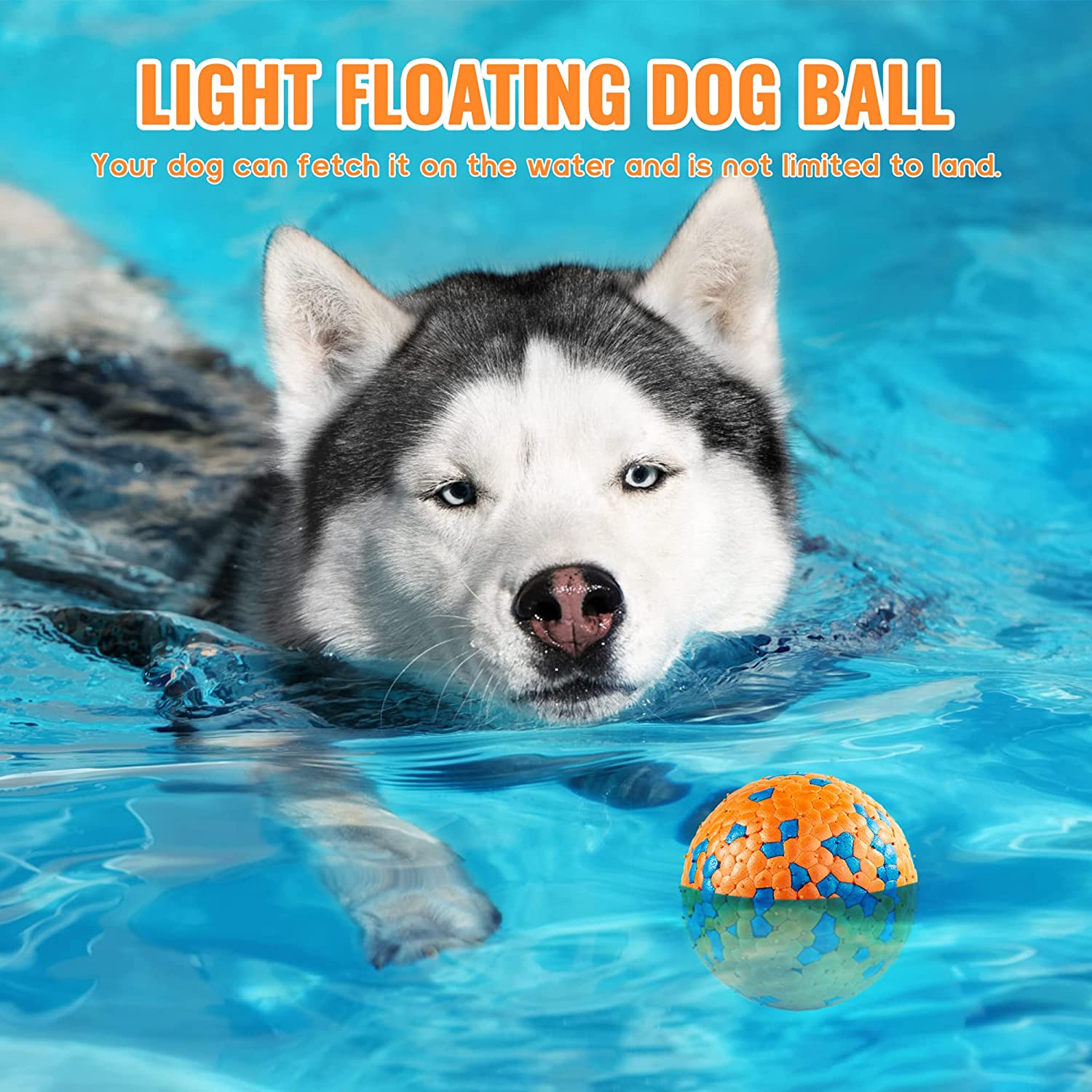 FUSOTO Interactive FLOATING and BOUNCY dog ball - Mongrel Mania