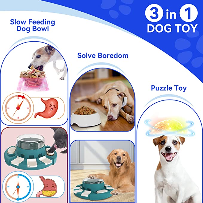 KADTC Puzzle Toys for Dog Boredom, Mentally Stimulating, Slow Food Dispenser - Mongrel Mania