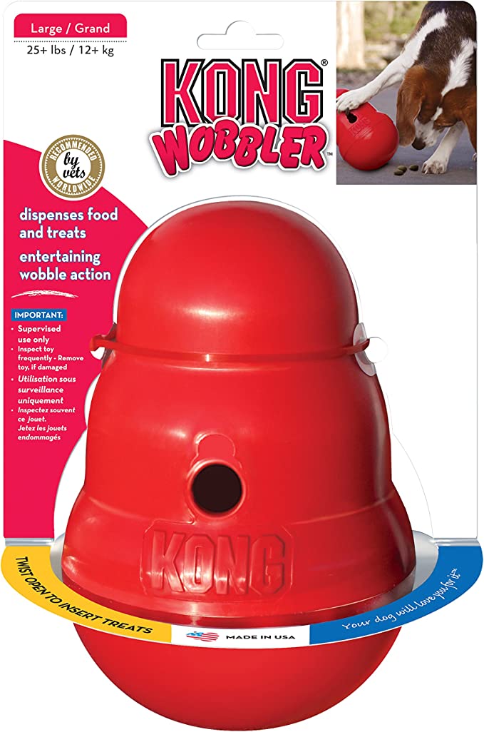 KONG Wobbler - Interactive Dog Toy - Slow Feeder Toy for Dog Mental Stimulation - Mongrel Mania