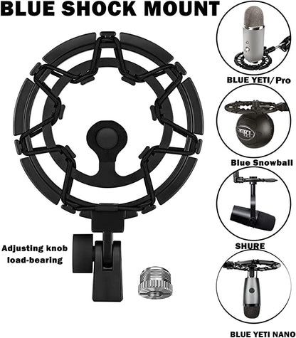 Luling Arts Microphone Stand for Blue Yeti with Shock Mount - Mongrel Mania