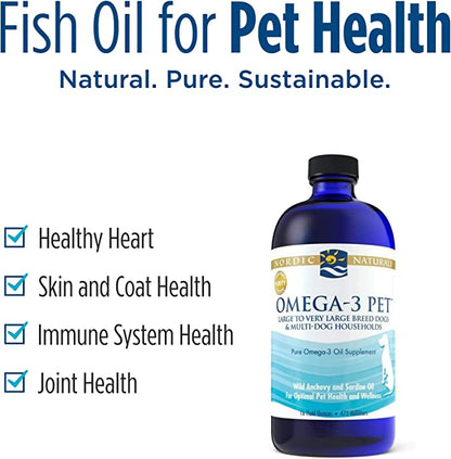 Nordic Naturals Omega-3, Unflavored Fish Oil (16oz) - Mongrel Mania