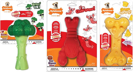 Nylabone Bundle Dog Toy Power Chews – Cute Dog Toys for Aggressive Chewers - Mongrel Mania