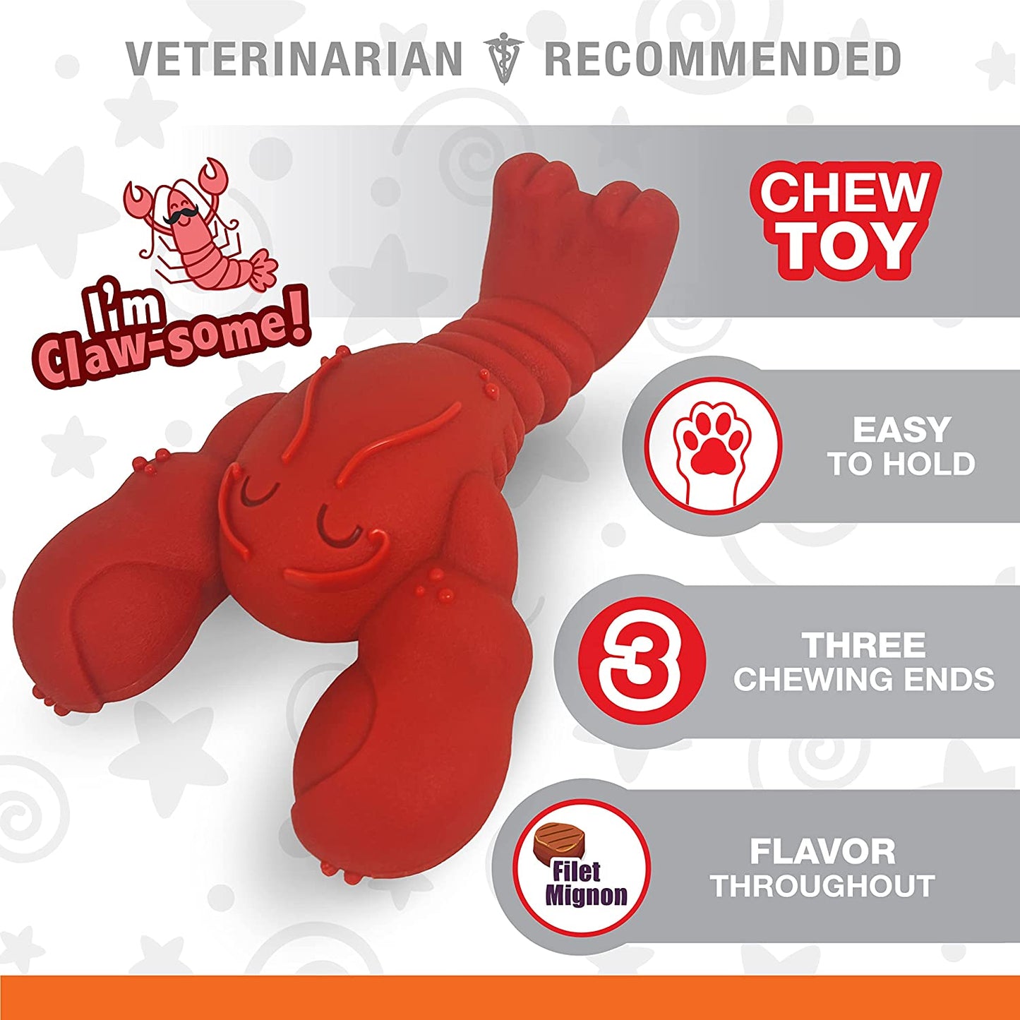 Nylabone Dog Toy Power Chew LOBSTER – Cute Dog Toys for Aggressive Chewers - Mongrel Mania