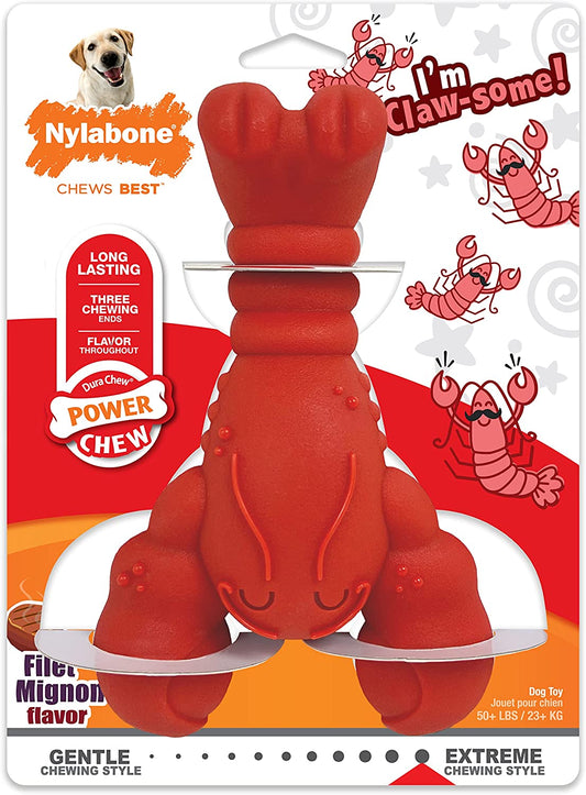 Nylabone Dog Toy Power Chew LOBSTER – Cute Dog Toys for Aggressive Chewers - Mongrel Mania