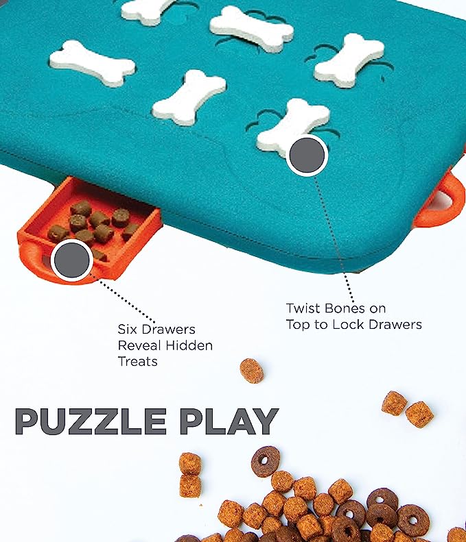 Outward Hound Nina Ottosson Dog Interactive Treat Puzzle Dog Toy, Advanced - Mongrel Mania