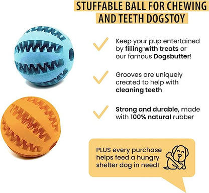 Stuffable Dog Ball Toy - Dog Chew Ball (1 count) - Mongrel Mania