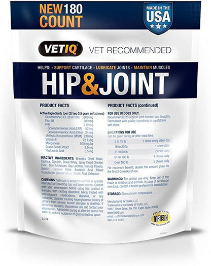 VetIQ Max Strength Hip & Joint Chews for Dogs (pack of 2) - Mongrel Mania