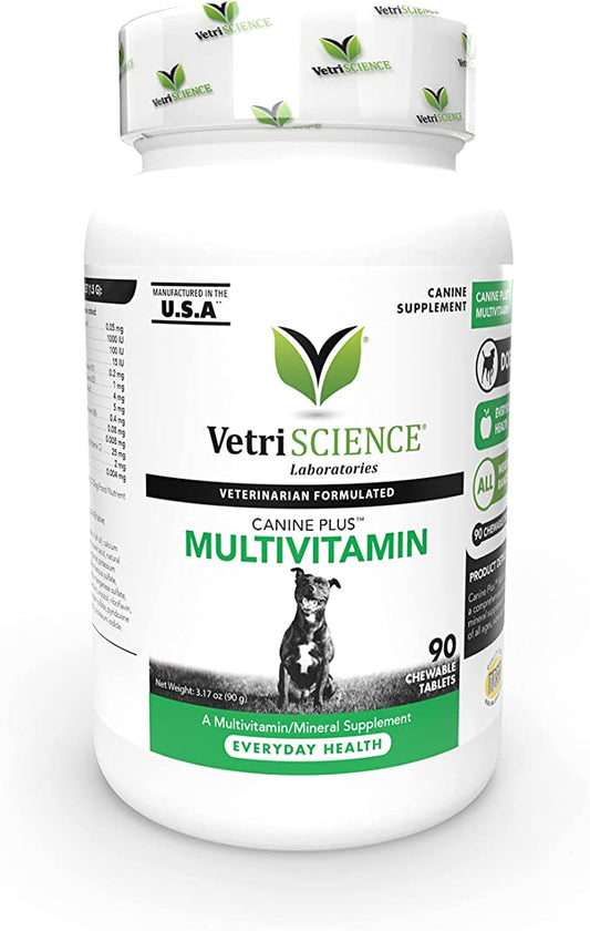 VetriSCIENCE Canine Plus MULTIVITAMIN- Supports Mood, Skin, Coat, Liver Function (90 Tablets) - Mongrel Mania