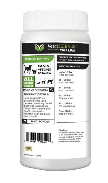 VetriScience Perio Support Pro- Powder Sprinkle (16oz) - Mongrel Mania