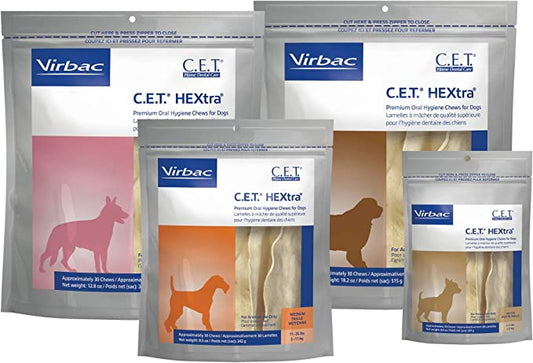 Virbac CET HEXtra Premium Oral Hygiene Chews (Petite - XL size) - Mongrel Mania