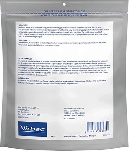 Virbac CET HEXtra Premium Oral Hygiene Chews (Petite - XL size) - Mongrel Mania