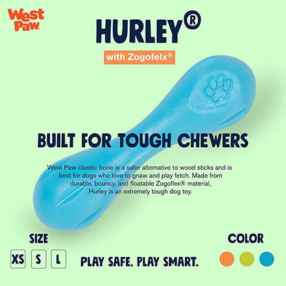 West Paw Zogoflex Hurley Dog Bone Chew Toy – Floatable Pet Toys for Aggressive Chewers - Mongrel Mania